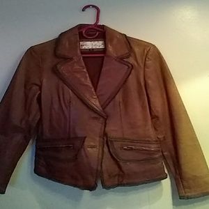 Leather blazer